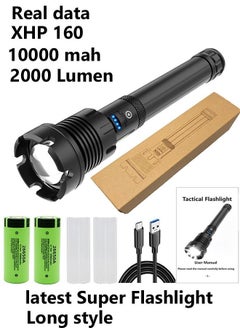 Long black flashlight