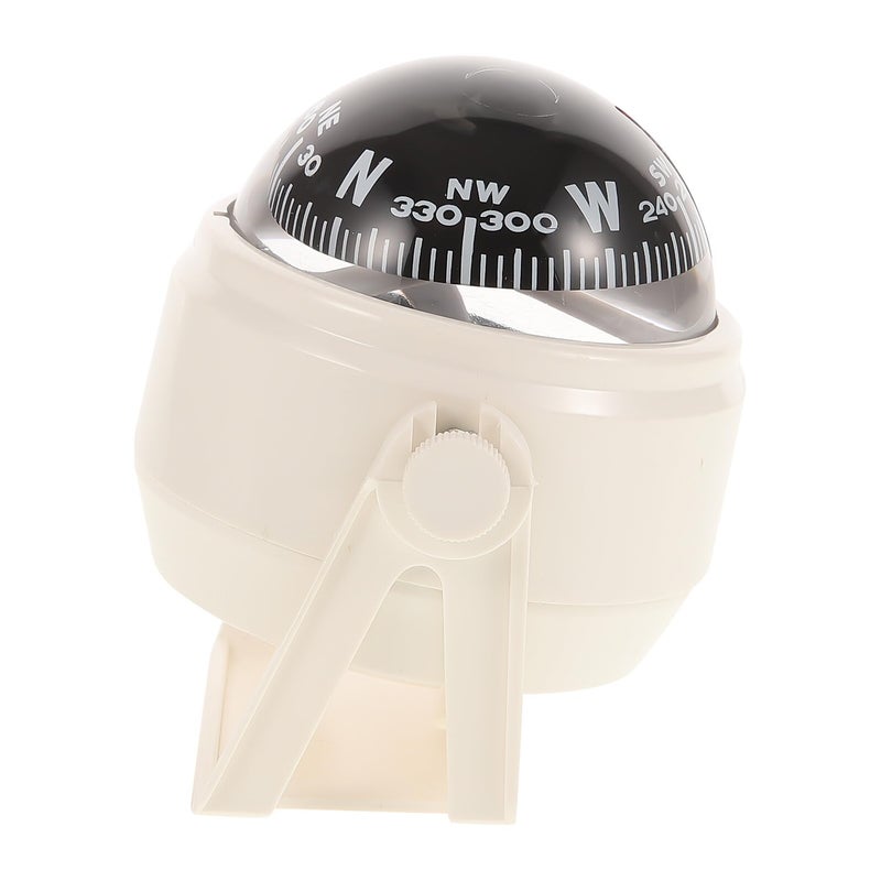 White Car Dashboard Boat Compass for Marine Navigation Outdoor Use - Image 2