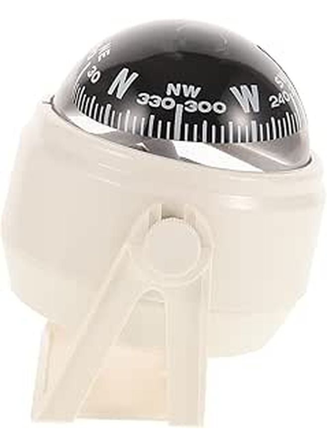 White Car Dashboard Boat Compass for Marine Navigation Outdoor Use - Image 1