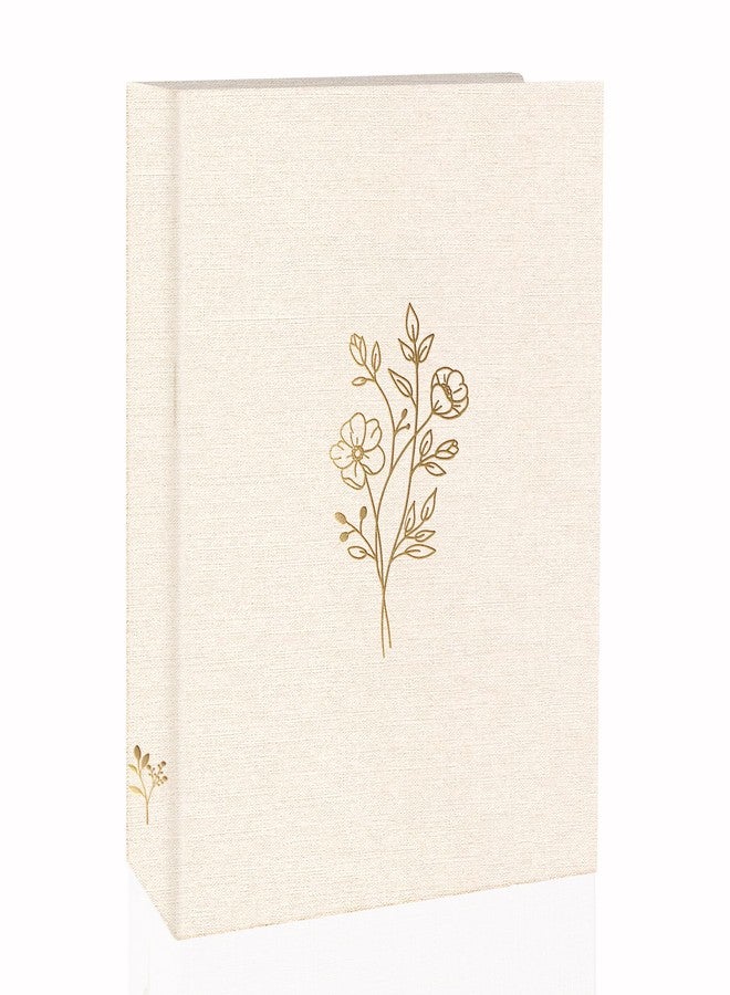 Holoary 5x7 Photo Album 100 Photos, 100 Pockets 5x7 Picture Album, Linen Fabric Cover Big Picture Book for Photos, Photo Album 5x7 for Family Weddings Travel Memories(Beige) - Image 1