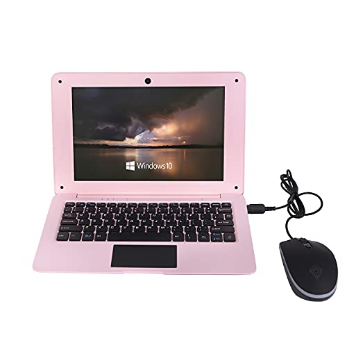 Goldengulf Windows 10 Portable Computer Laptop Mini 10.1 Inch 32GB Ultra Slim and Light Netbook Intel Quad Core PC HDMI USB Netflix YouTube for Children (Pink) - Image 2