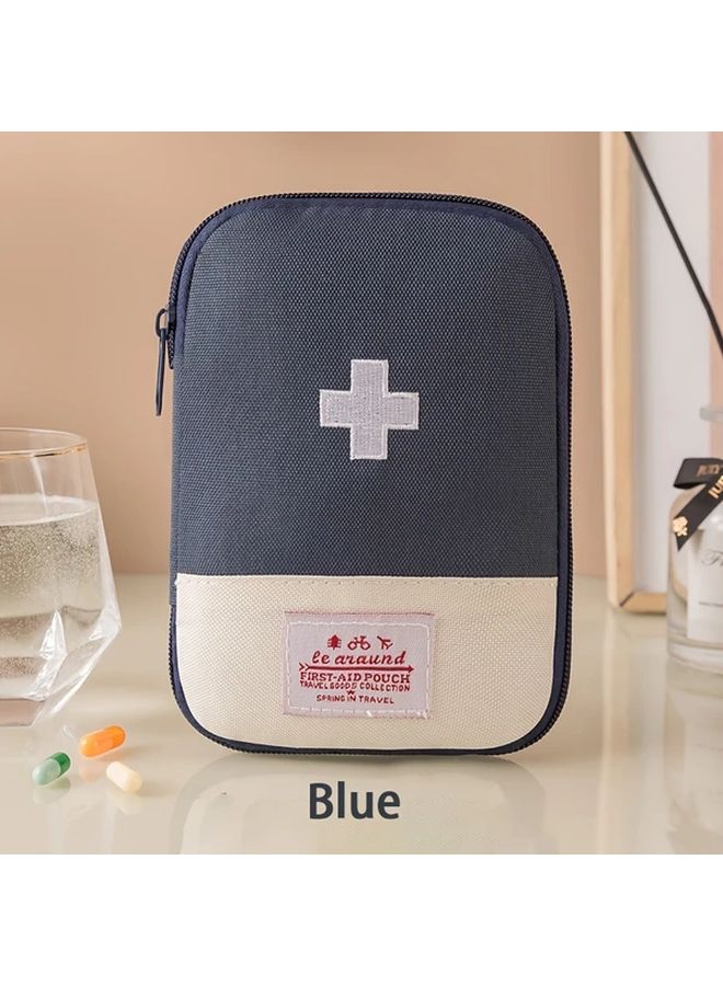 Blue Portable First Aid Kit Emergency Medical Relief Pack For Business Trips And Travel - Image 1