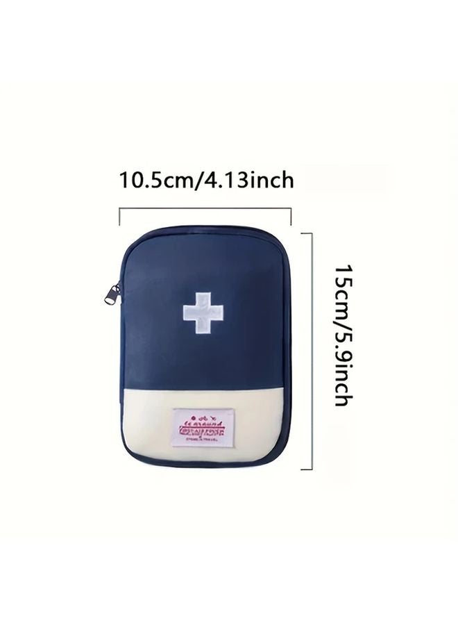 Blue Portable First Aid Kit Emergency Medical Relief Pack For Business Trips And Travel - Image 3