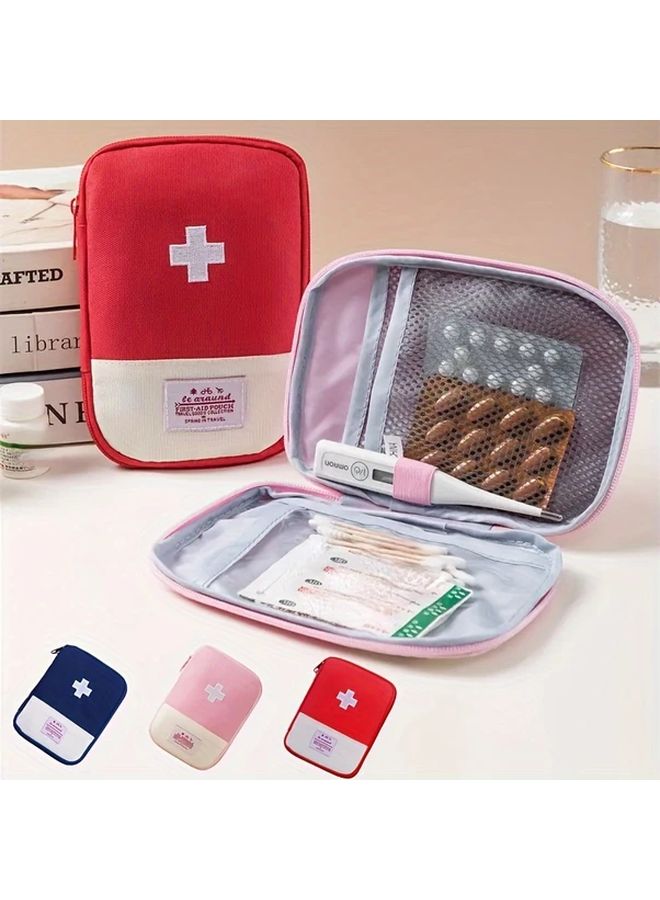 Blue Portable First Aid Kit Emergency Medical Relief Pack For Business Trips And Travel - Image 2