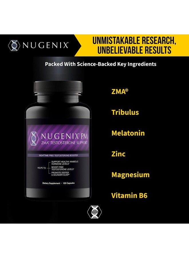Nugenix PM ZMA - Nighttime Free Testosterone Booster and Sleep Support, 120 Count - Image 4