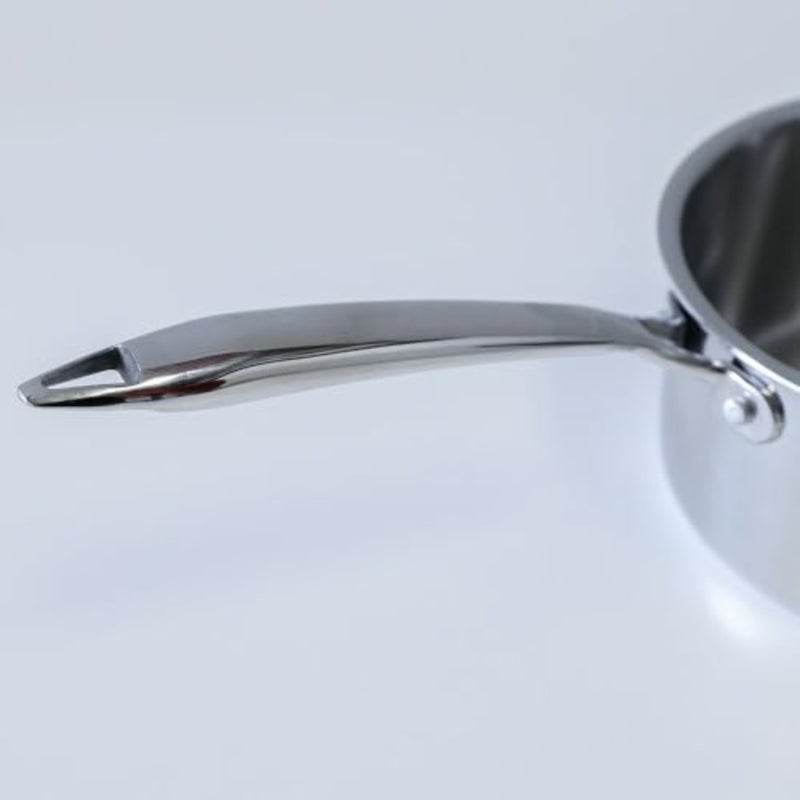 Celina Stainless Steel Saucepan With Lid 2.5Mm Stainless Steel Non-Sticky Frying Pan, Multi-Purpose Pot For Kitchen W18Xh8.7CM - Silver - Image 5