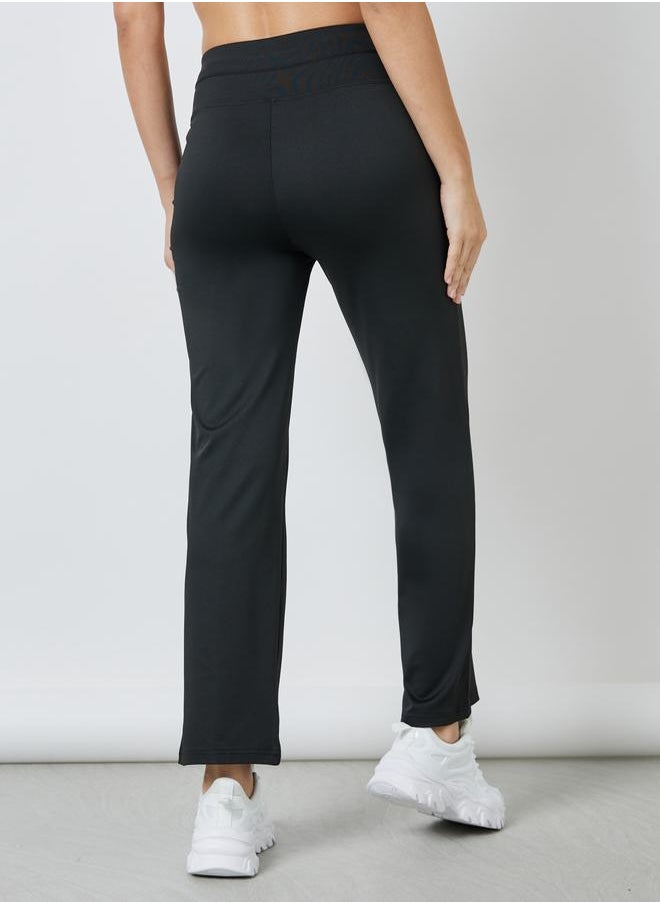 Styli Self Fabric Binding Detail Straight Leg Pants  - Image 4