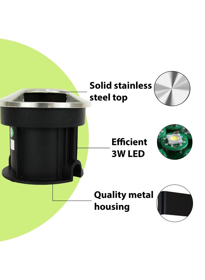 ALFRIDAY Recessed In-Ground Pathway Uplight | IP65 Stainless Trim - Image 5