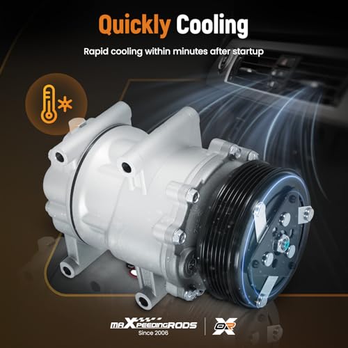 maXpeedingrods ماكس بيدينغ رودز ضاغط تكييف الهواء مع القابض لهوندا سيفيك 2002 2003 2004 2005 L4 1.7L - Image 5