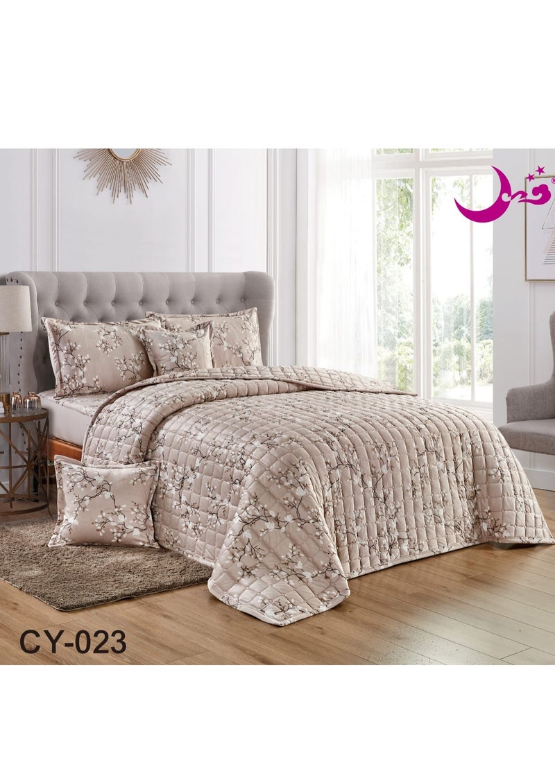 سي مفرش نفرين وجه مخمل ووجه فرو 6 قطع مقاس 220-240 