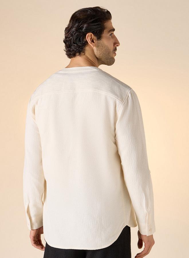 ايكونيك قميص جاكار أيقوني بنسيج متقاطع - Image 3