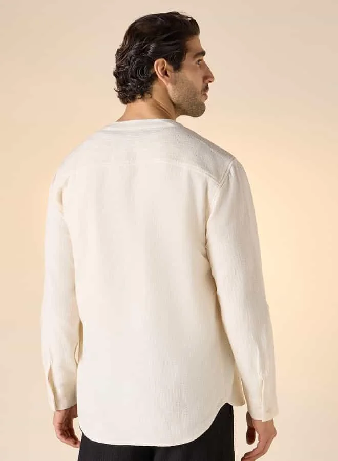Iconic Iconic Jaquard Crossweave Shirt