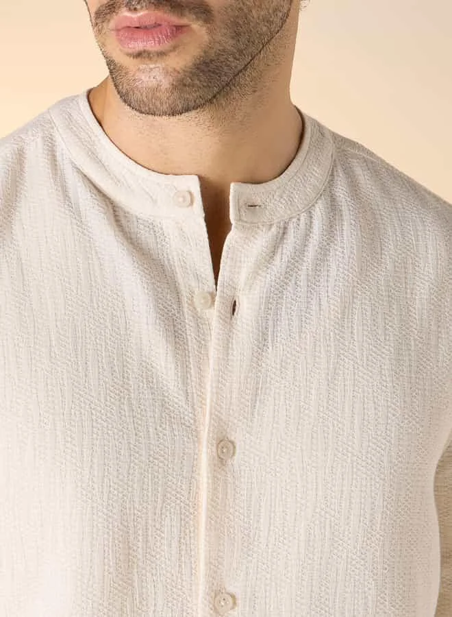 Iconic Iconic Jaquard Crossweave Shirt