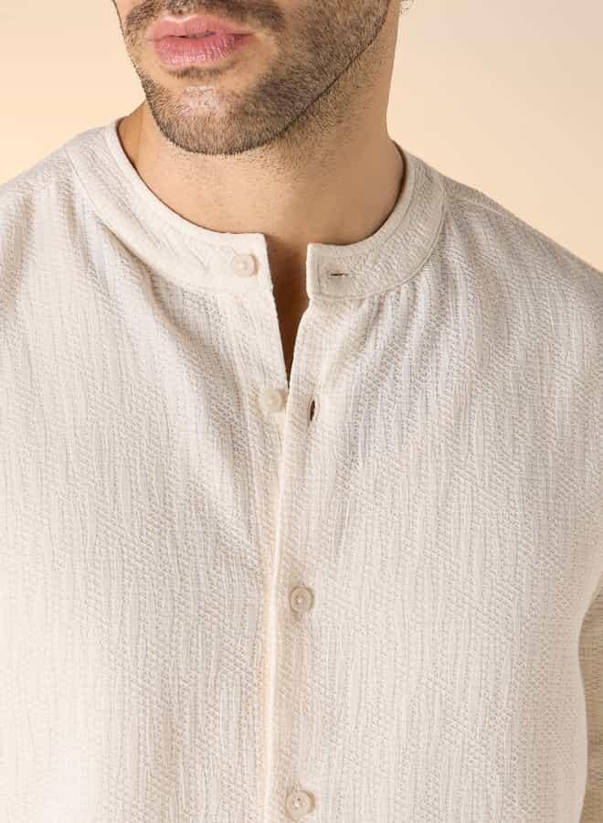 ايكونيك قميص جاكار أيقوني بنسيج متقاطع - Image 4