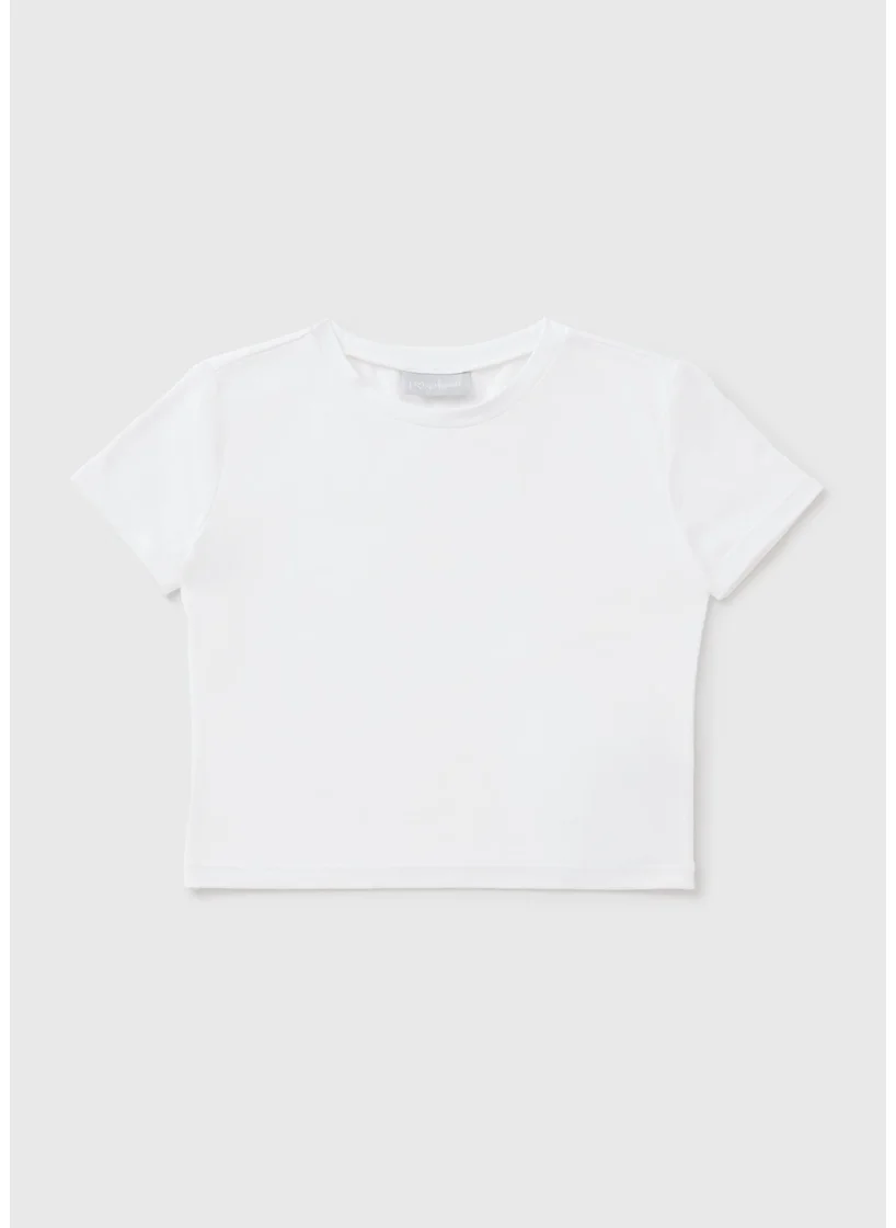 Matalan Girls White Soft Touch T-Shirt