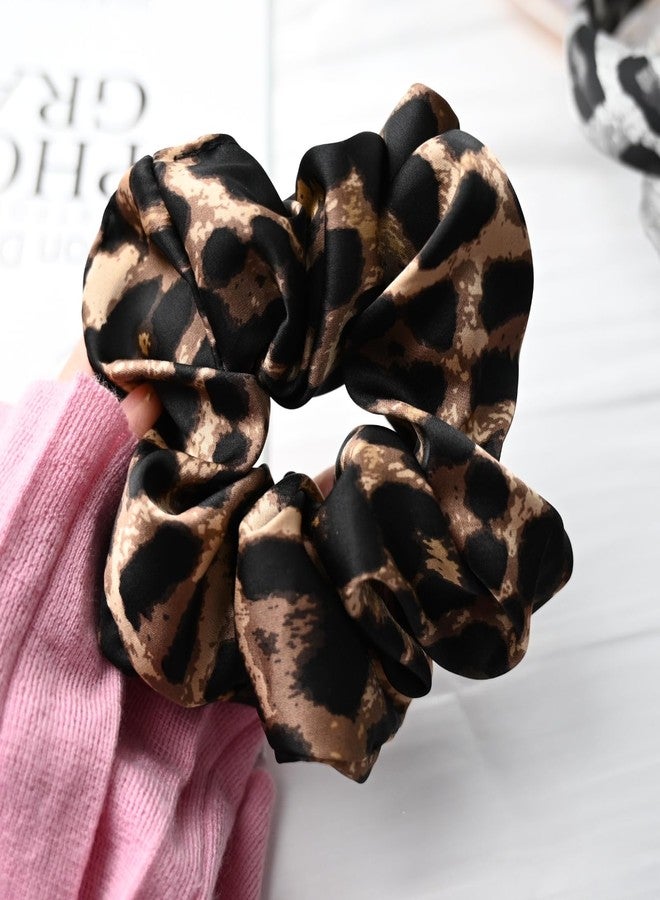 Prettyou Pack of 3， Hair Scrunchies for Women - Vintage Leopard Print Scrunchies, Hair Accessories, Ponytail Elastic Headband - Image 3