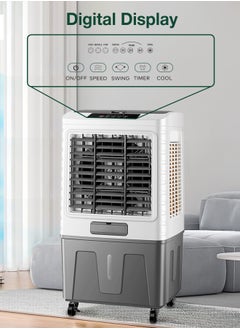 GREEN LION Portable Air Cooler 40L 150W with Cool Function Air Conditioner / Remote Control / Digital Display / Energy Efficient / Eco-Friendly Cooling / Humidification adds moisture / Energy-efficient consumes less power / GA40 - White & Gray  - Image 2