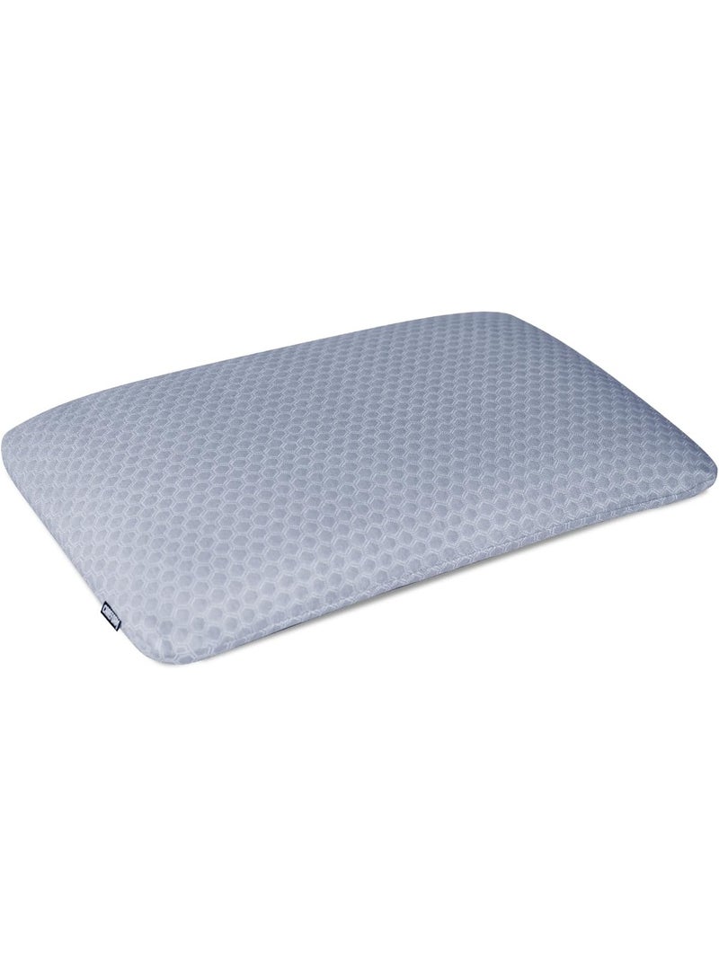 Carefoam Orthopedic Memory Foam Pillow for Neck & Shoulder Pain Relief High-Density Memory Foam with Slow Rebound Grey Jacquard Cover 24 x 16 x 4 in, Pack of 1 - Image 1