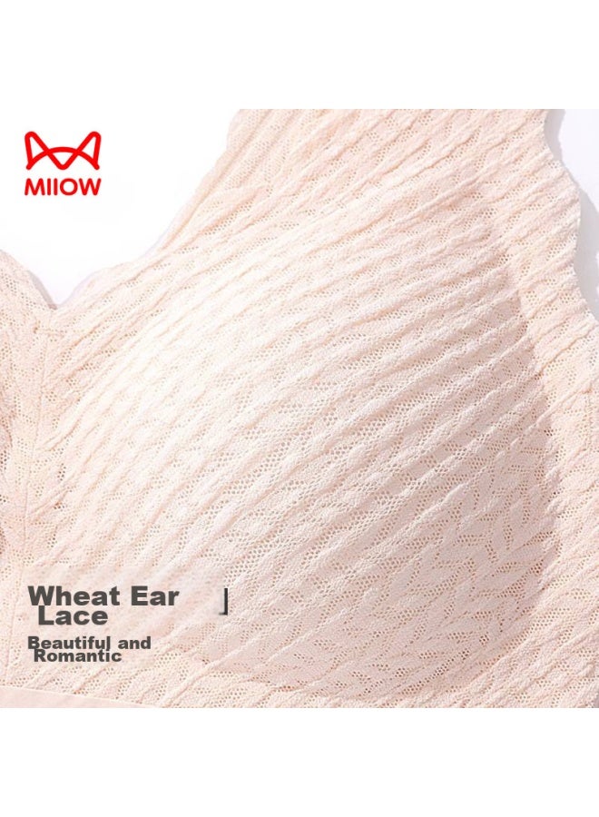 MIIOW Miiow Women's Bra, Vest-style, Seamless, Wireless, Sexy, Push-up For Small Breasts, Thin, Beautiful Back, One-piece Brassiere, Skin Color, Xl - Image 5