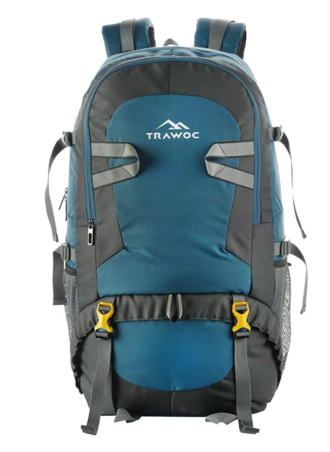 Trawoc - 55 Liter Travel Backpack Daypack Bag for Camping Hiking Trekking Bag for Men & Women, English Blue | 6BFXJ - Image 1