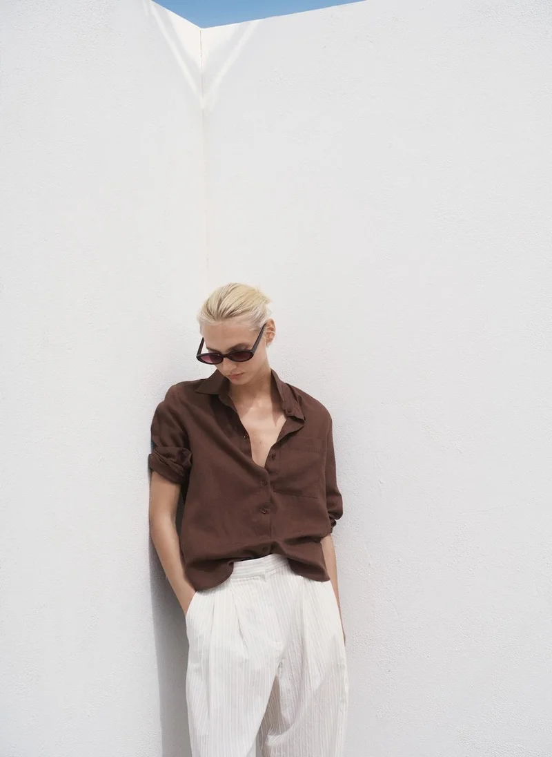 مانجو Lyocell Shirt With Pocket