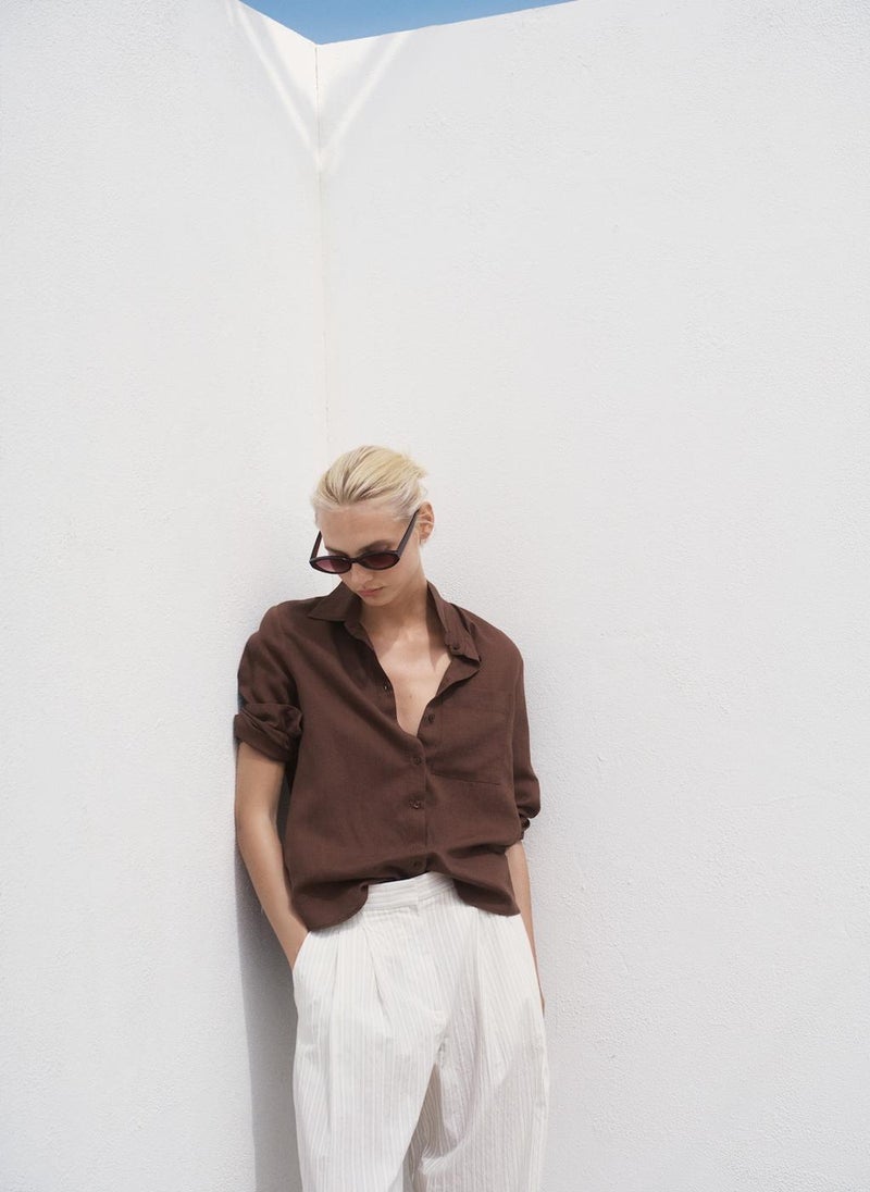 MANGO Lyocell Shirt With Pocket  - Image 1