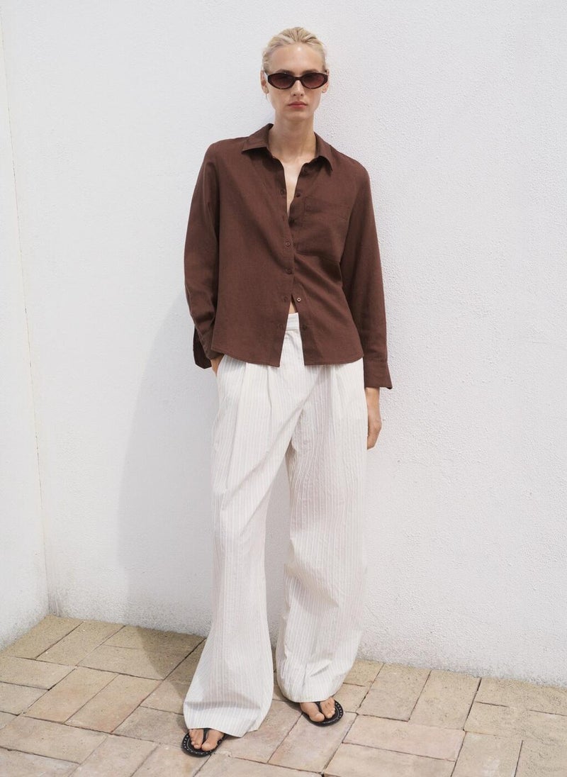 MANGO Lyocell Shirt With Pocket  - Image 5