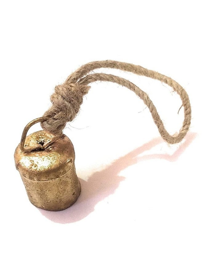 Carfar Handicrafts Vintage Rustic Tin Cylindrical Shape Cow Bells Festive Décor Bells (Set of 10) Home Décor Handmade Bells - Image 3