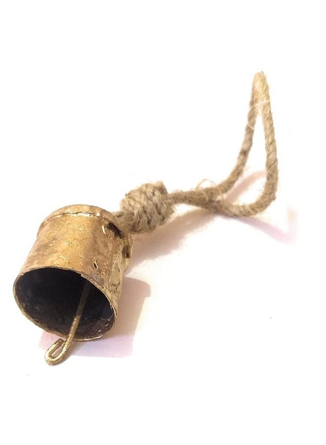 Carfar Handicrafts Vintage Rustic Tin Cylindrical Shape Cow Bells Festive Décor Bells (Set of 10) Home Décor Handmade Bells - Image 2
