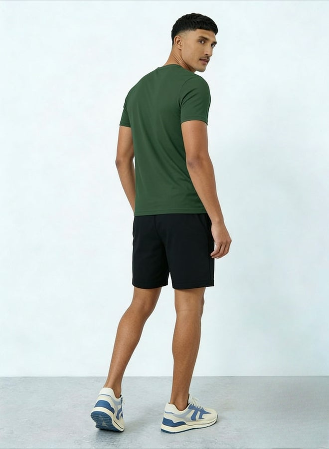 Take Two men's graphic print round neck short sleeve T-shirt with shorts set - Image 3