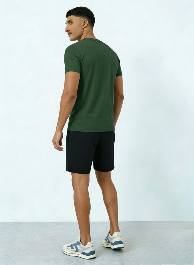 Take Two men's graphic print round neck short sleeve T-shirt with shorts set - Image 2
