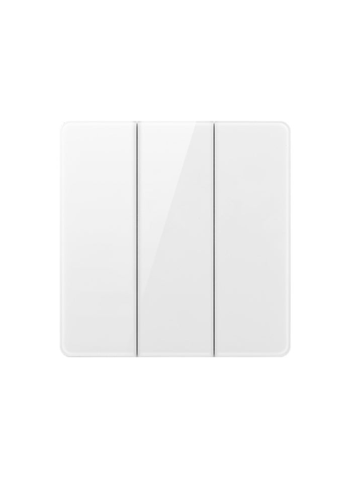 Vmax 3-Gang 2-Way Plate Switch – Modern Square Design, Smooth Triple Control, Durable & Easy Install Wall Switch (WHITE) - Image 4