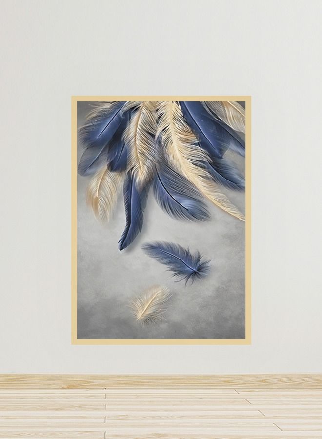 Marktna Canvas Wall Art for Wall Decoration Modern Design With a Hollow Golden Frame Size 120x80cm One Piece - Image 1