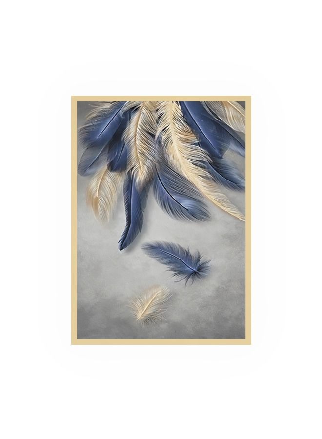 Marktna Canvas Wall Art for Wall Decoration Modern Design With a Hollow Golden Frame Size 120x80cm One Piece - Image 2