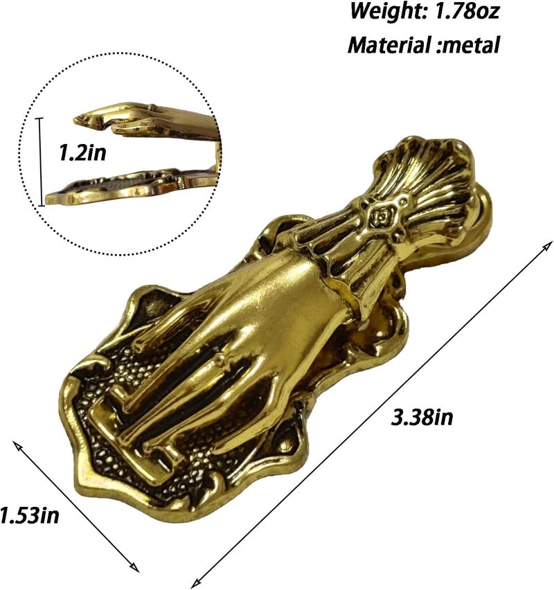 Hand Shaped Paper Clip 3.54 By 1.58 Inches Golden Durable Metal Construction Decorative Book Clips - Unique Vintage Decor Journal Clips for Home Office, School, Diy Projects And Creative Enthusiasts - Image 5