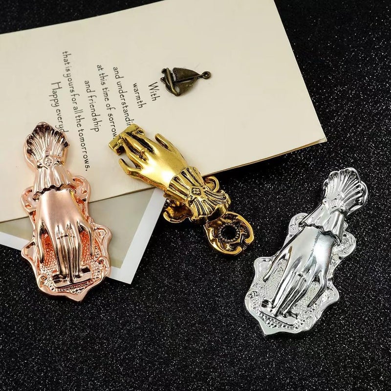 Hand Shaped Paper Clip 3.54 By 1.58 Inches Golden Durable Metal Construction Decorative Book Clips - Unique Vintage Decor Journal Clips for Home Office, School, Diy Projects And Creative Enthusiasts - Image 4