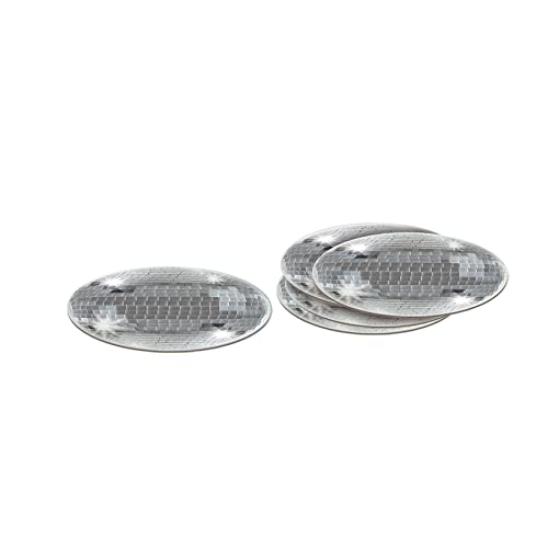 Beistle 24 Piece 70s Theme Party Decorations Disco Ball Drink Coasters Retro Throwback Tableware - Image 1