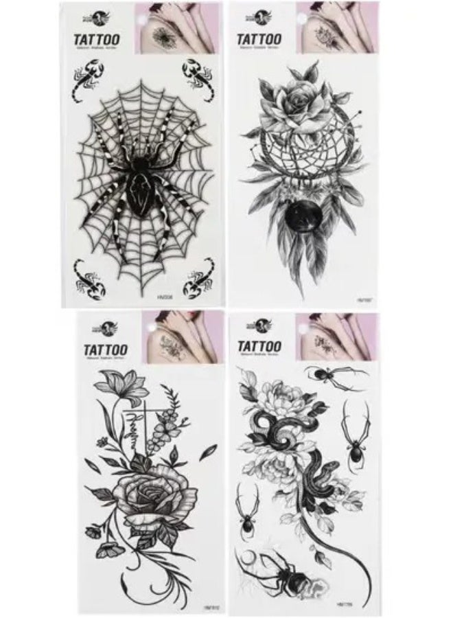 King Horse Waterproof Temporary Tattoo Stickers Set, Breathable Non-Toxic Body Art Decals, Easy Apply and Remove, Sweat Resistant, 4 Pieces - Image 2