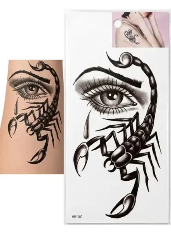 King Horse Waterproof Temporary Tattoo Stickers Set, Breathable Non-Toxic Body Art Decals, Easy Apply and Remove, Sweat Resistant, 4 Pieces - Image 4