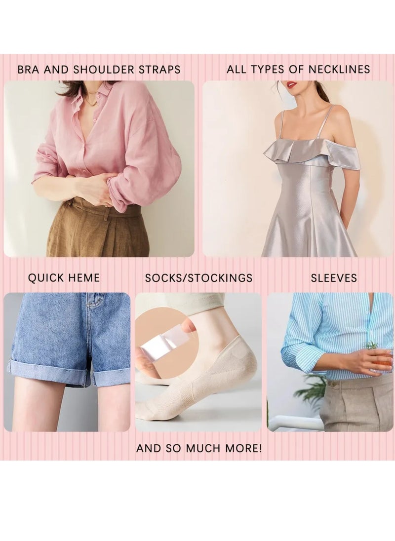 Purvigor - 108 Strips Body and Clothing Fashion Tape Double Sided Tape for Clothes Dress Tape Transparent Clothing Tape for Clothes to Skin Body Tape for Any Kinds of Clothes Ideal Tape to Hold Clothes in Place - Image 1