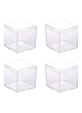 Clear Acrylic Box with Lid, Clear Acrylic Plastic Square Cube 4 Pack 5.5 x 5.5 x 5.5 cm Small Clear Plastic Storage Boxes Acrylic Cubes for Storage - pzsku/Z538DBA06CFB98C28C26BZ/45/_/1695882223/9ca8a3c3-f526-4858-99f2-dded44693d94