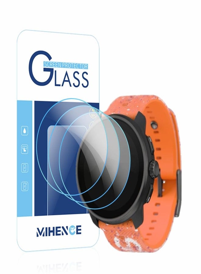 MIHENCE Compatible for Suunto Race S Screen Protector, 9H Anti-Scratch Tempered Glass Protective Film for Race S Smartwatch (3PCS), transparent - Image 1
