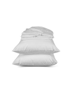 Home of linens طقم شرشف مثبت أبيض 180x200  - Image 1