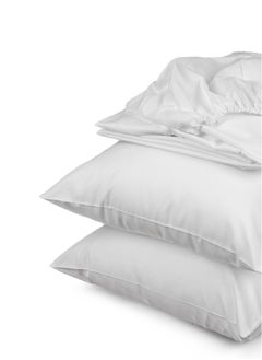 Home of linens طقم شرشف مثبت أبيض 180x200  - Image 3