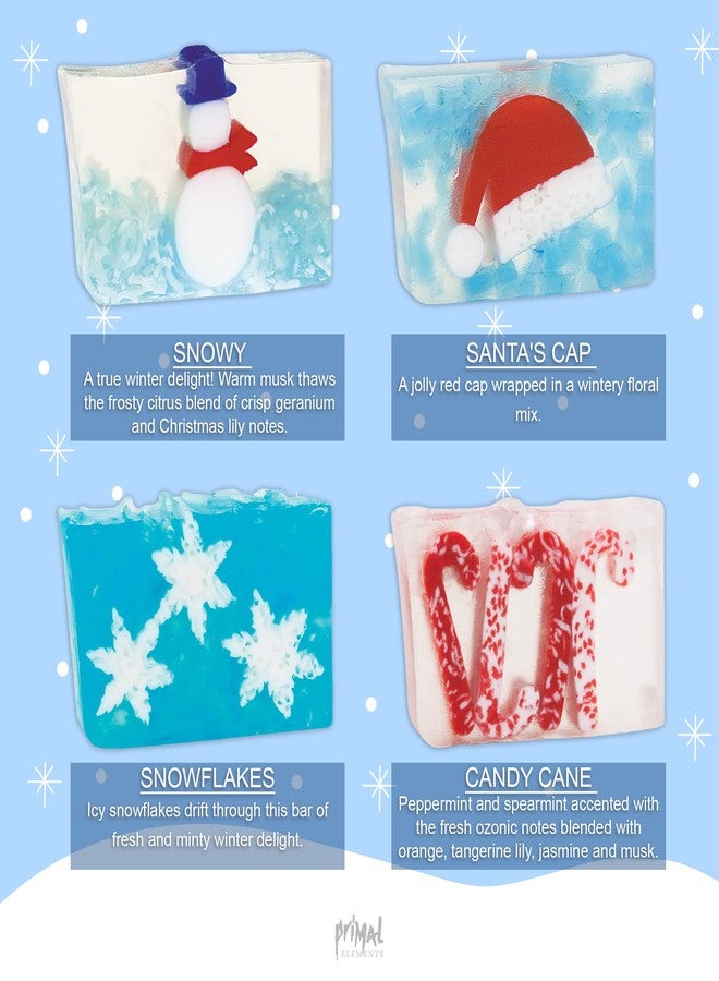 Primal Elements Assorted Variety Soap Bar Holiday Bundle, Glycerin Soap, Moisturizing for Hands, Face, and Body, Gift for Him/Her, Fun Stocking Stuffer, Christmas Favorites - 1 Count (Pack of 8) - Image 5