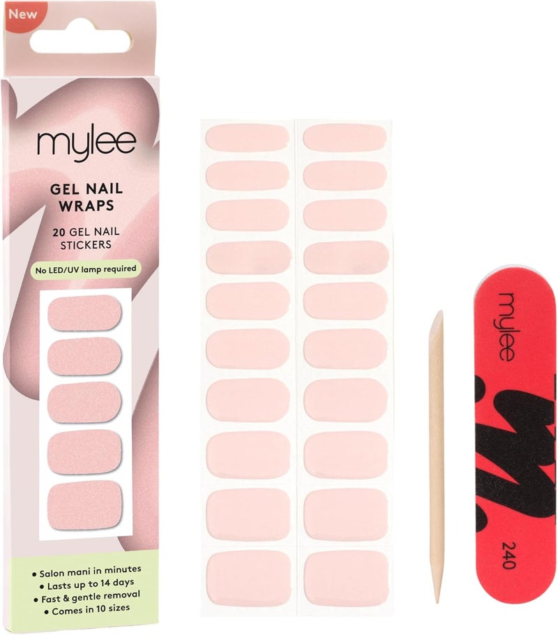 Mylee Gel Nail Wraps On Campus In Session Collection 10 PreCured Gel Stickers No Lamp Needed ChipResistant Glossy Finish Long Lasting Easy to Apply AutumnWinter 2025