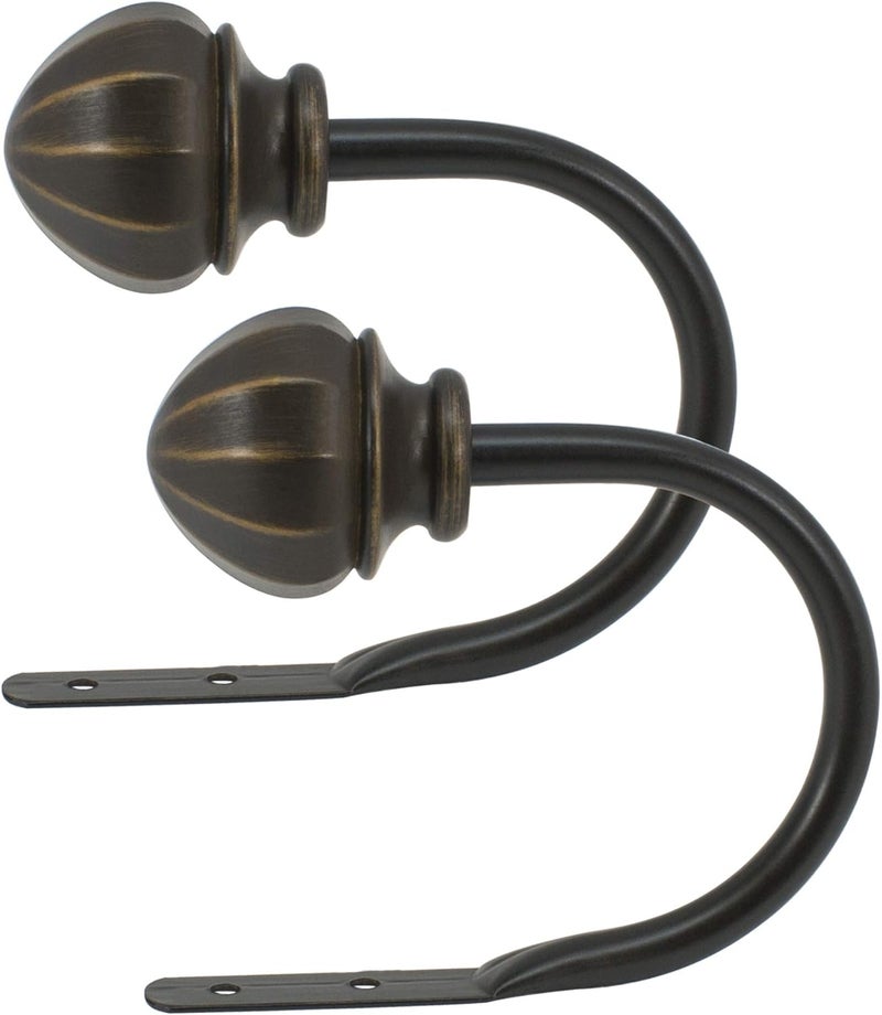 Decopolitan Facet Ball Curtain Holdback Pair Vintage Bronze - Image 1