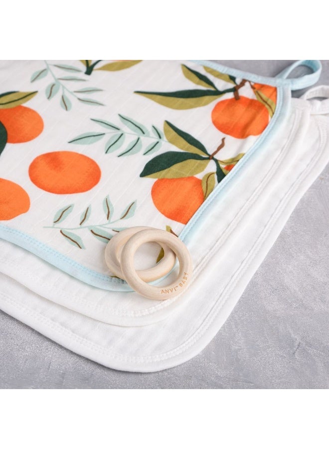 Anvi Baby - Face Cloth - Pack of 3 - Orange Orchard - Image 3