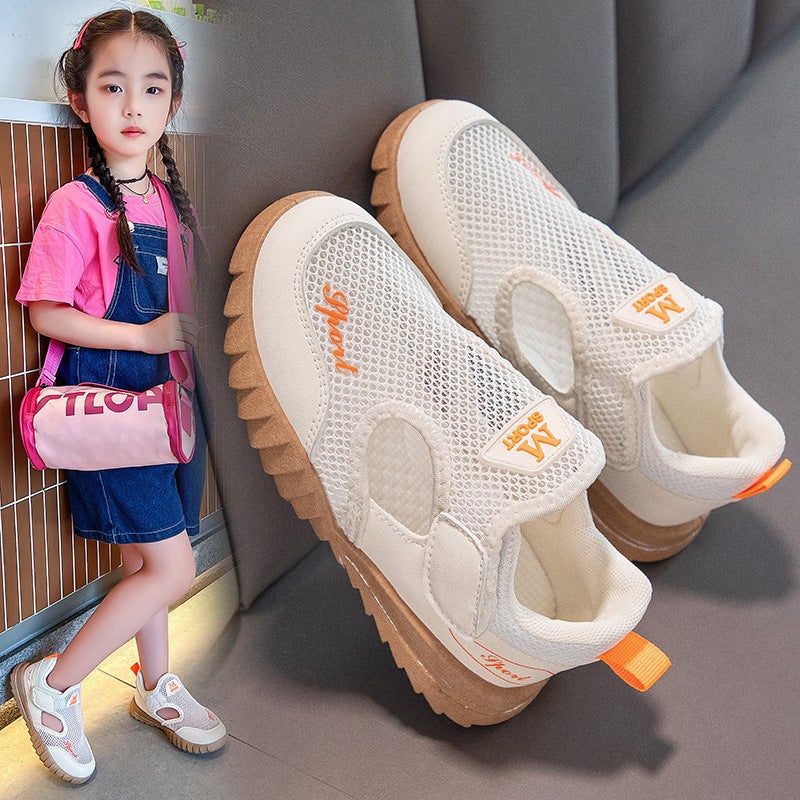 Children'S Spring Summer Autumn Breathable Single Mesh Sports Mesh Shoes New Soft Sole Beach Shoes For Boys And Girls Fashionable Cloth Noodles - Image 2
