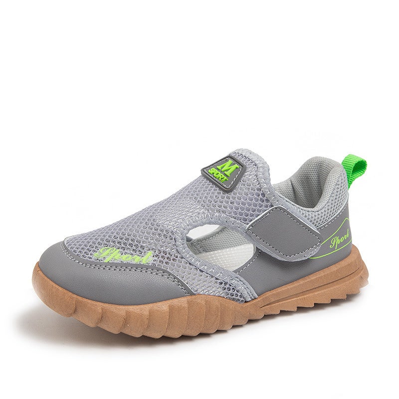 Children'S Spring Summer Autumn Breathable Single Mesh Sports Mesh Shoes New Soft Sole Beach Shoes For Boys And Girls Fashionable Cloth Noodles - Image 5